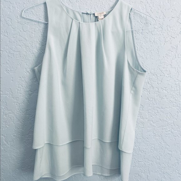 🪺 J Crew Factory Sleeveless Blouse - Picture 1 of 5